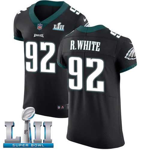 Nike Philadelphia Eagles #92 Reggie White Black Alternate Super Bowl LII Men's Stitched NFL Vapor Untouchable Elite Jersey