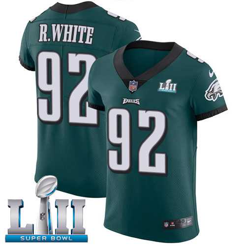 Nike Philadelphia Eagles #92 Reggie White Midnight Green Team Color Super Bowl LII Men's Stitched NFL Vapor Untouchable Elite Jersey
