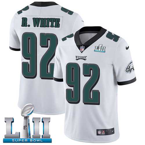 Nike Philadelphia Eagles #92 Reggie White White Super Bowl LII Men's Stitched NFL Vapor Untouchable Limited Jersey
