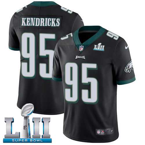 Nike Philadelphia Eagles #95 Mychal Kendricks Black Alternate Super Bowl LII Men's NFL Vapor Untouchable Limited Jersey
