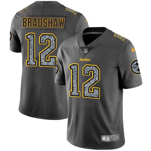 Nike Pittsburgh Steelers #12 Terry Bradshaw Gray Static Men's NFL Vapor Untouchable Limited Jersey
