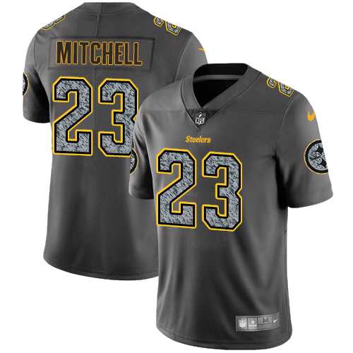 Nike Pittsburgh Steelers #23 Mike Mitchell Gray Static Men's NFL Vapor Untouchable Limited Jersey