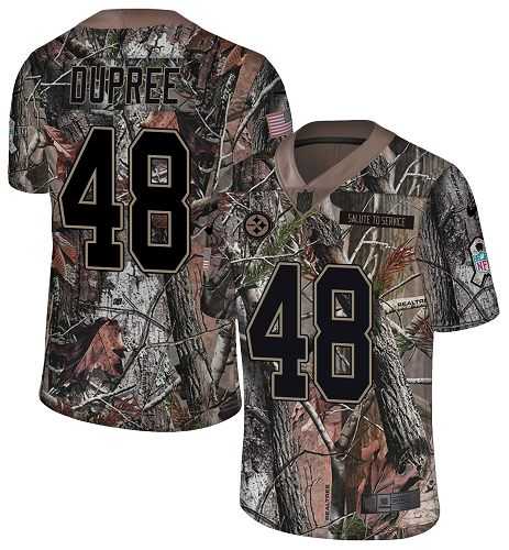Nike Pittsburgh Steelers #48 Bud Dupree Camo Men's Stitched NFL Limited Rush Realtree Jersey