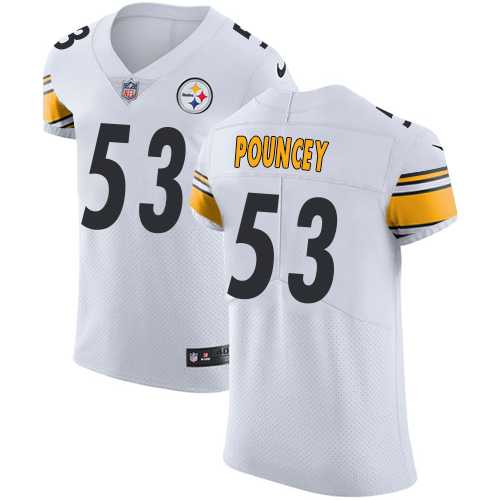Nike Pittsburgh Steelers #53 Maurkice Pouncey White Men's Stitched NFL Vapor Untouchable Elite Jersey