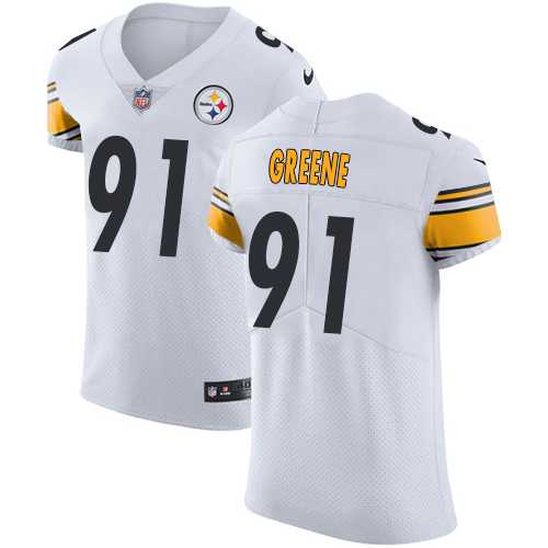 Nike Pittsburgh Steelers #91 Kevin Greene White Men's Stitched NFL Vapor Untouchable Elite Jersey