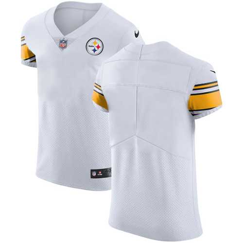 Nike Pittsburgh Steelers Blank White Men's Stitched NFL Vapor Untouchable Elite Jersey