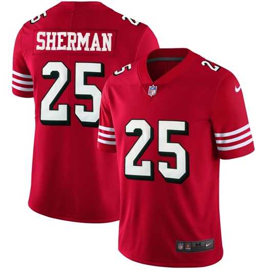 Nike San Francisco 49ers #25 Richard Sherman Red Team Color Men's Stitched NFL Vapor Untouchable Limited II Jersey