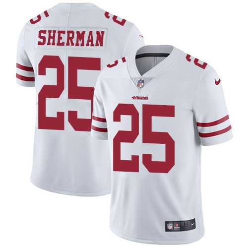 Nike San Francisco 49ers #25 Richard Sherman White Men's Stitched NFL Vapor Untouchable Limited Jersey