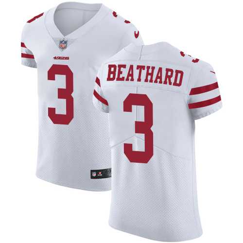 Nike San Francisco 49ers #3 C.J. Beathard White Men's Stitched NFL Vapor Untouchable Elite Jersey
