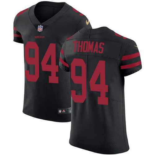 Nike San Francisco 49ers #94 Solomon Thomas Black Alternate Men's Stitched NFL Vapor Untouchable Elite Jersey