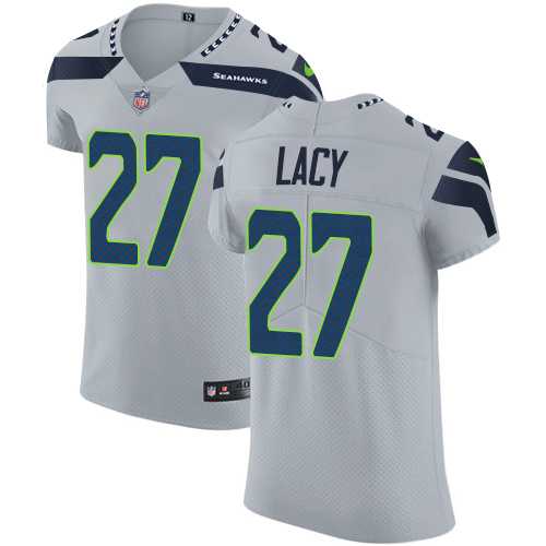 Nike Seattle Seahawks #27 Eddie Lacy Grey Alternate Men's Stitched NFL Vapor Untouchable Elite Jersey