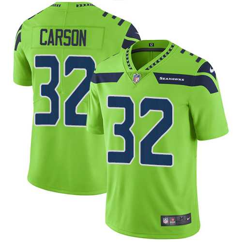 Nike Seattle Seahawks #32 Chris Carson Green Men's Stitched NFL Limited Rush Jersey