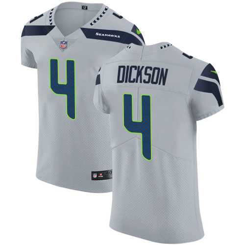 Nike Seattle Seahawks #4 Michael Dickson Grey Alternate Men's Stitched NFL Vapor Untouchable Elite Jersey