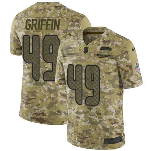 Nike Seattle Seahawks #49 Shaquem Griffin Camo Men's Stitched NFL Limited 2018 Salute To Service Jersey