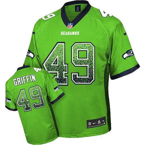 Nike Seattle Seahawks #49 Shaquem Griffin Green Men's Stitched NFL Elite Drift Fashion Jersey