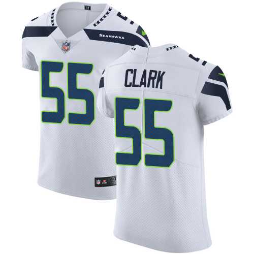 Nike Seattle Seahawks #55 Frank Clark White Men's Stitched NFL Vapor Untouchable Elite Jersey