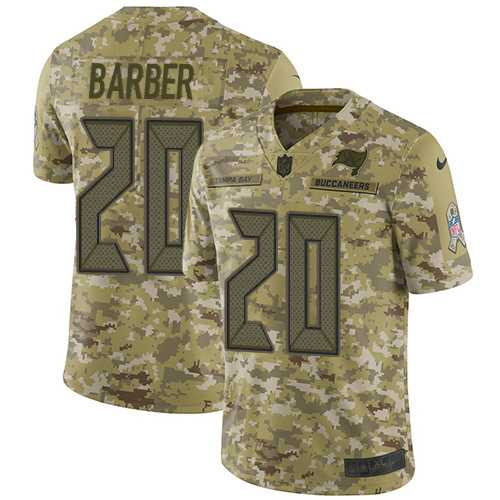 Nike Tampa Bay Buccaneers #20 Ronde Barber Camo Men's Stitched NFL Limited 2018 Salute To Service Jersey
