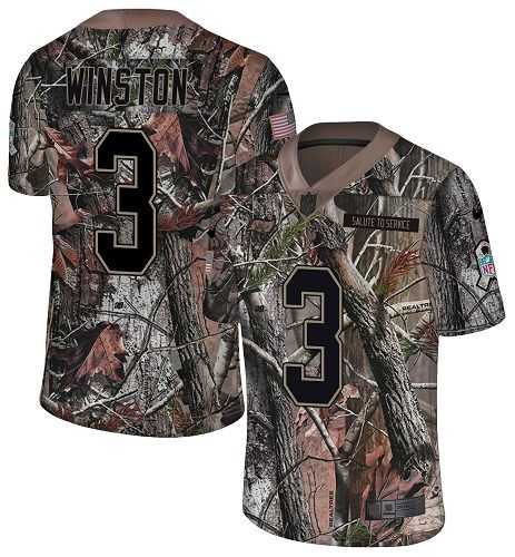 Nike Tampa Bay Buccaneers #3 Jameis Winston Camo Men's Stitched NFL Limited Rush Realtree Jersey