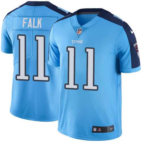 Nike Tennessee Titans #11 Luke Falk Light Blue Men's Stitched NFL Limited Rush Jersey