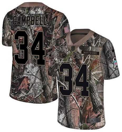 Nike Tennessee Titans #34 Earl Campbell Camo Men's Stitched NFL Limited Rush Realtree Jersey