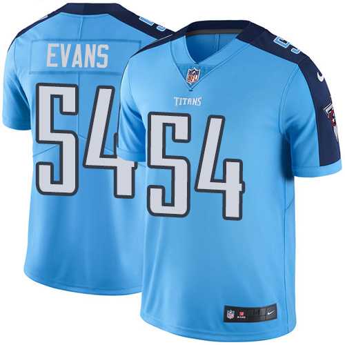 Nike Tennessee Titans #54 Rashaan Evans Light Blue Men's Stitched NFL Limited Rush Jersey