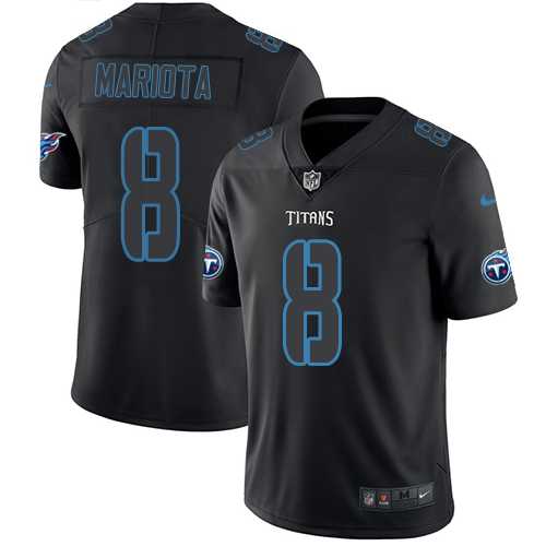 Nike Tennessee Titans #8 Marcus Mariota Black Men's Stitched NFL Limited Rush Impact Jersey