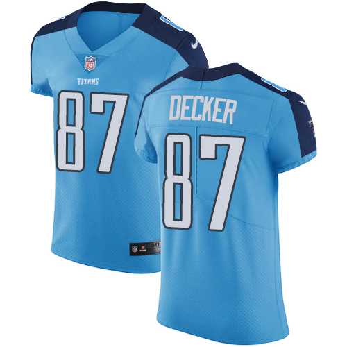 Nike Tennessee Titans #87 Eric Decker Light Blue Team Color Men's Stitched NFL Vapor Untouchable Elite Jersey