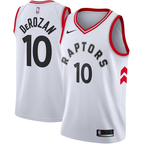 Nike Toronto Raptors #10 DeMar DeRozan White Association Edition NBA Swingman Jersey