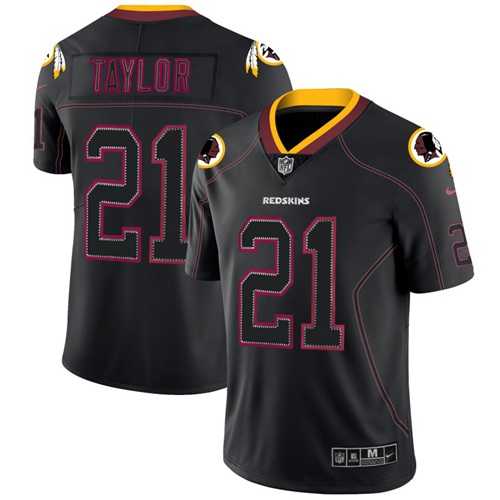 Nike Washington Redskins #21 Sean Taylor Lights Out Black Men's Stitched NFL Limited Rush Jersey