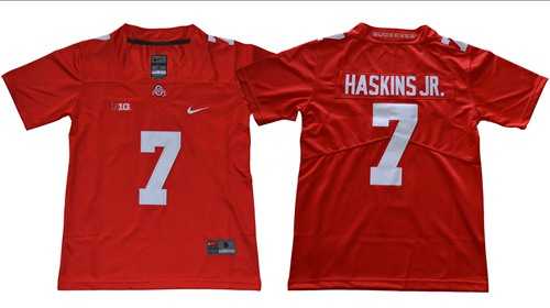 Ohio State Buckeyes #7 Dwayne Haskins Jr Red Limited Stitched Youth NCAA
