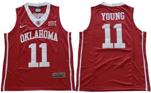 Oklahoma Sooners #11 Trae Young Red Basketball New XII Stitched NCAA