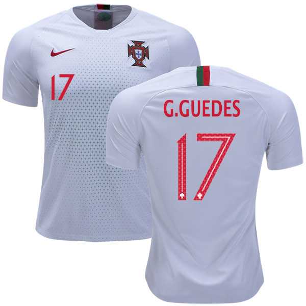 Portugal #17 G.Guedes Away Soccer Country Jersey