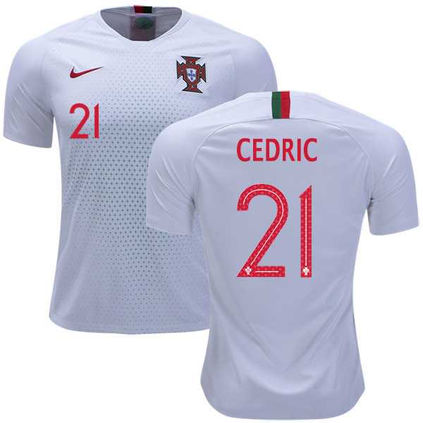 Portugal #21 Cedric Away Soccer Country Jersey