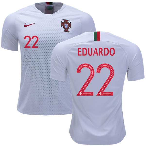 Portugal #22 Eduardo Away Soccer Country Jersey