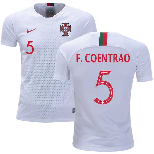 Portugal #5 F.Coentrao Away Kid Soccer Country Jersey