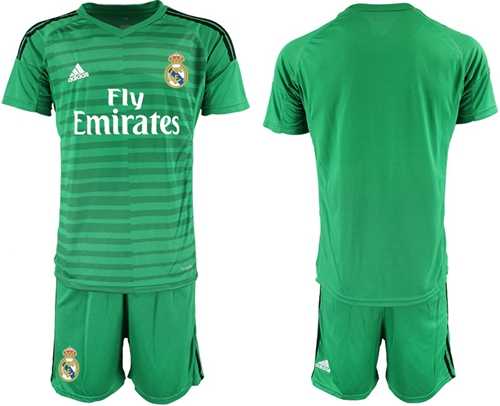 Real Madrid Blank Green Goalkeeper Soccer Club Jersey