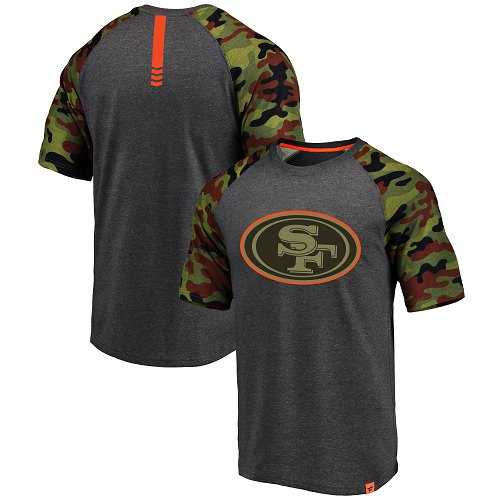 San Francisco 49ers Pro Line by Fanatics Branded College Heathered Gray Camo T-Shirt