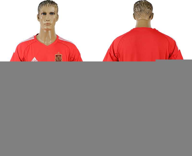 Spain Red Goalkeeper 2018 FIFA World Cup Soccer Jersey