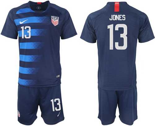 USA #13 Jones Away Soccer Country Jersey
