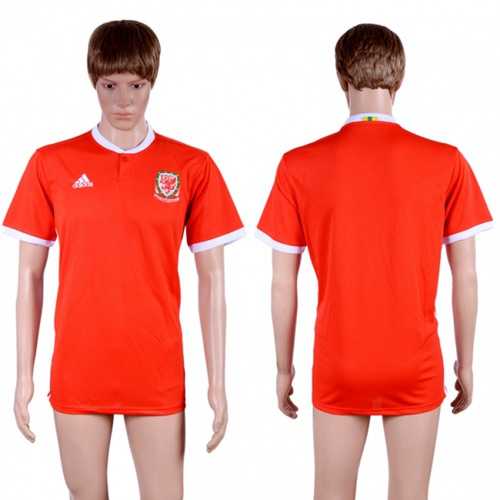 Wales Blank Red Home Soccer Country Jersey