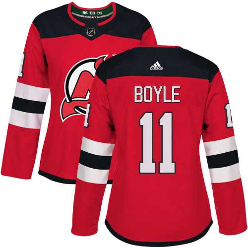 Women's Adidas New Jersey Devils #11 Brian Boyle Red Home Authentic Stitched NHL