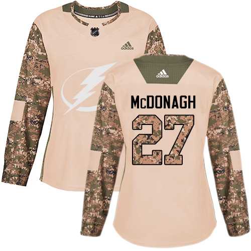 Women's Adidas Tampa Bay Lightning #27 Ryan McDonagh Camo Authentic 2017 Veterans Day Stitched NHL Jersey