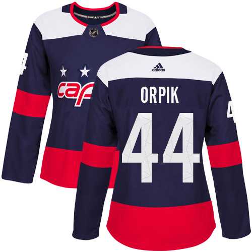 Women's Adidas Washington Capitals #44 Brooks Orpik Navy Authentic 2018 Stadium Series Stitched NHL Jersey