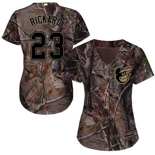 Women's Baltimore Orioles #23 Joey Rickard Camo Realtree Collection Cool Base Stitched MLB