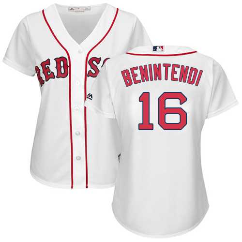 Women's Boston Red Sox #16 Andrew Benintendi White Home Stitched MLB