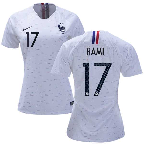 Women's France #17 Rami Away Soccer Country Jersey