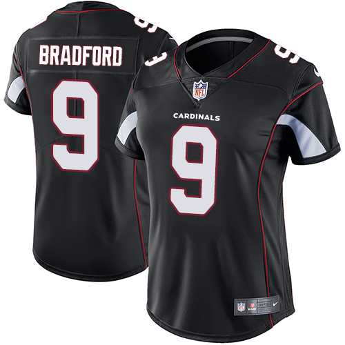 Women's Nike Arizona Cardinals #9 Sam Bradford Black Alternate Stitched NFL Vapor Untouchable Limited Jersey