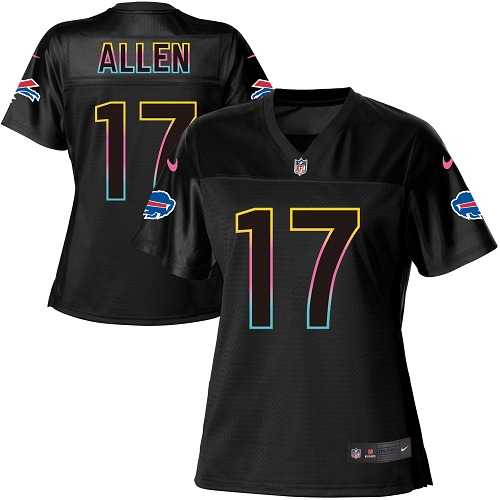 Women's Nike Buffalo Bills #17 Josh Allen Black NFL Fashion Game Jersey