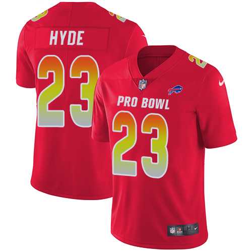 Women's Nike Buffalo Bills #23 Micah Hyde Red Stitched NFL Limited AFC 2018 Pro Bowl Jersey