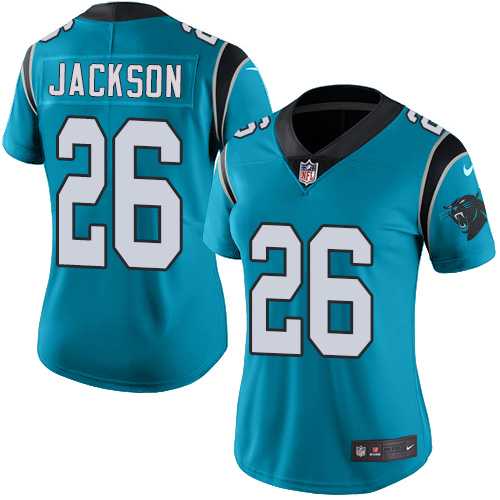 Women's Nike Carolina Panthers #26 Donte Jackson Blue Alternate Stitched NFL Vapor Untouchable Limited Jersey